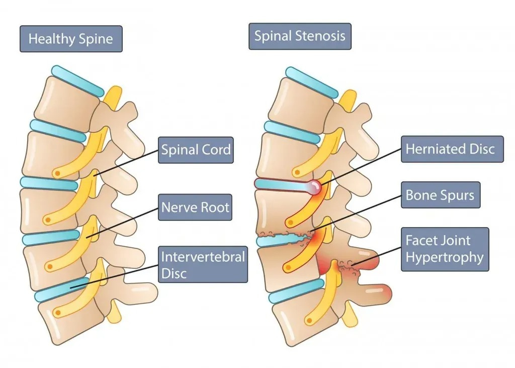 Some examples of spinal stenosis